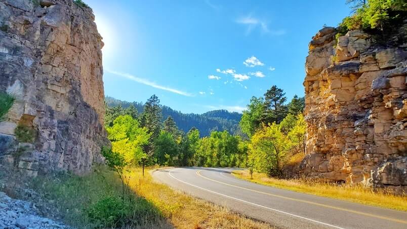 how to get to split rock, spearfish canyon scenic byway