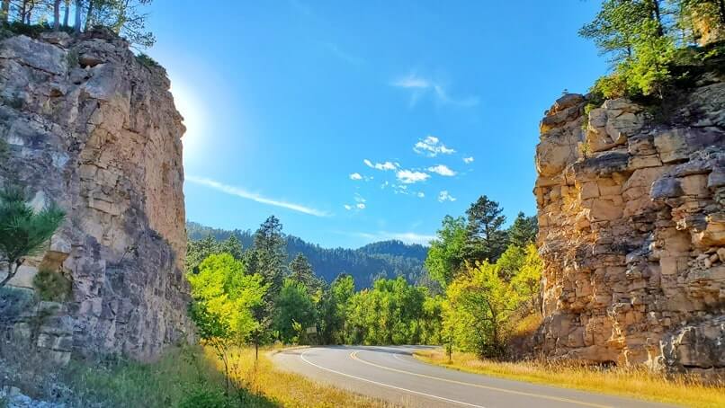 split rock, spearfish canyon scenic byway, black hills.