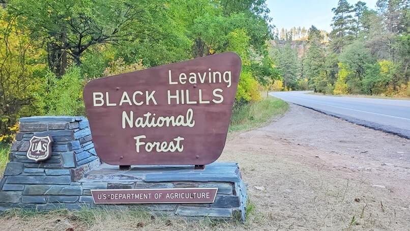 split rock spearfish canyon to black hills national forest exit