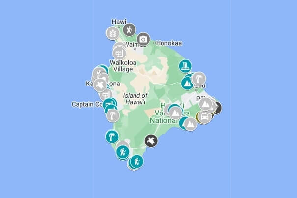 big island map. big island hawaii map