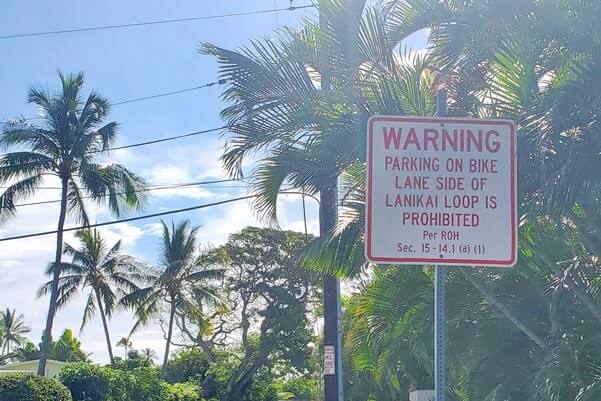 no lanikai beach parking allowed
