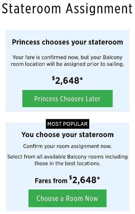 best cabin for transpacific cruise cost