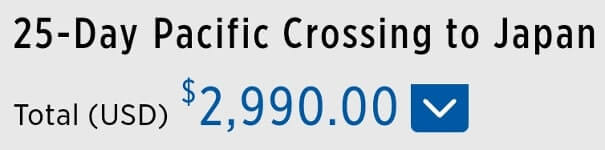 transpacific cruise cost