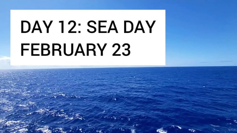 transpacific cruise sea day in february