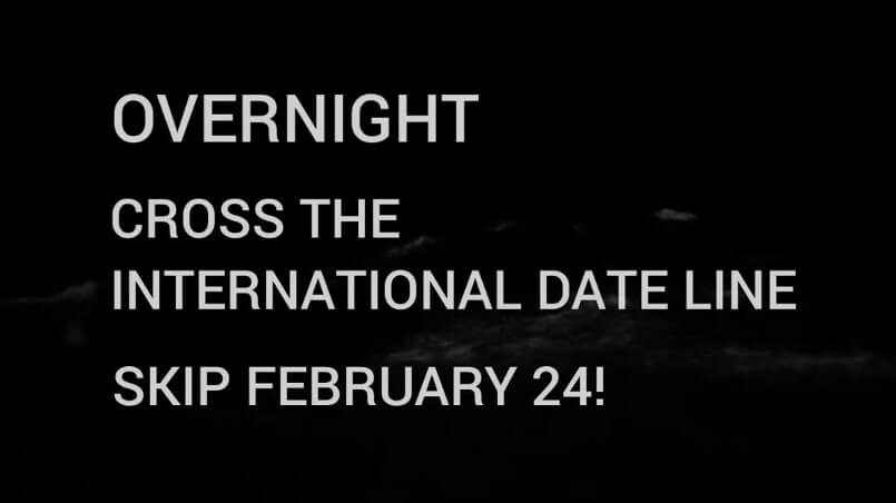 transpacific cruise crossing the international date line