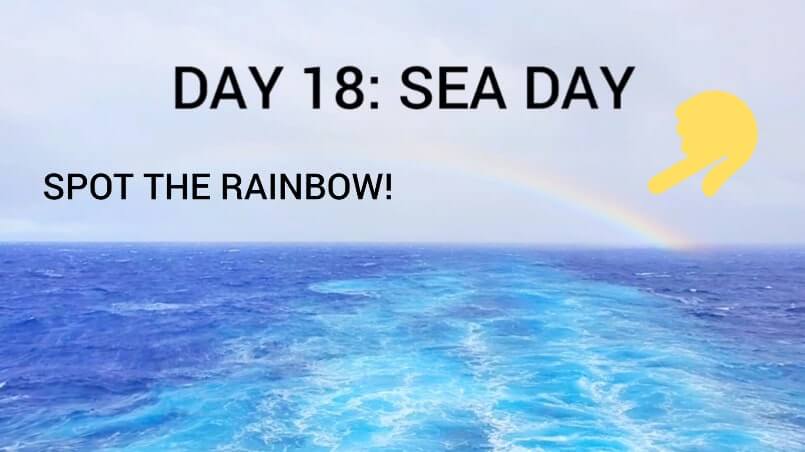 transpacific cruise, pacific ocean rainbow