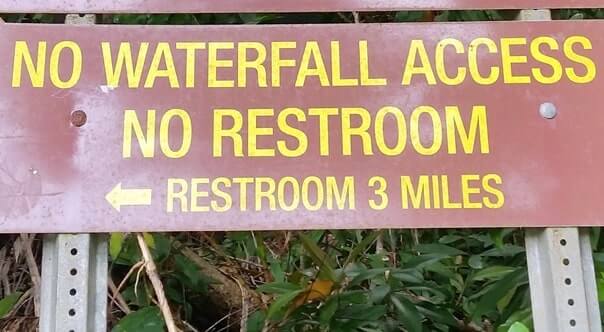 waikamoi nature trail waterfalls. waikamoi nature trail bathroom.