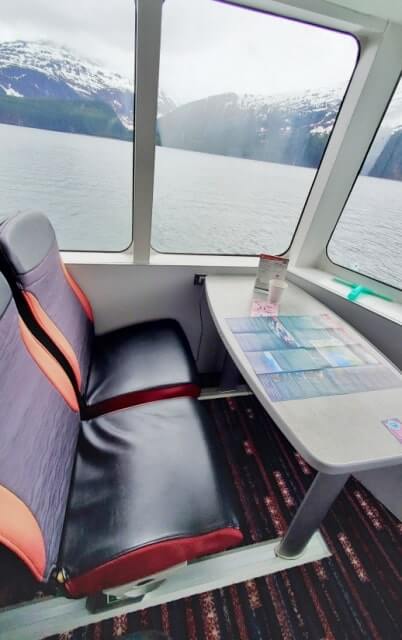 inside seats 26 glacier cruise review