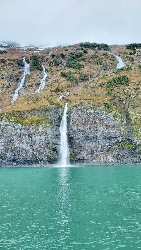 prince william sound waterfalls. alaska waterfalls