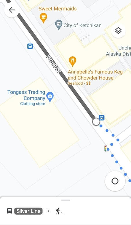 ketchikan bus map. bus stop near ketchikan cruise port. how to get to totem bight state park by bus