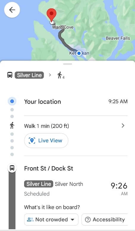bus stop near ketchikan cruise port. how to get to totem bight state park by bus