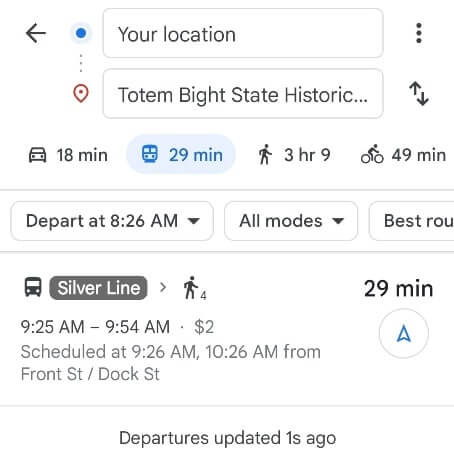 how to get from ketchikan cruise port to totem bight state park by bus