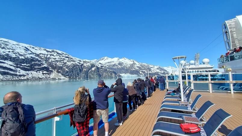 majestic princess, outside deck, stairs from lido deck near pool. princess cruise ship outdoor public viewing area