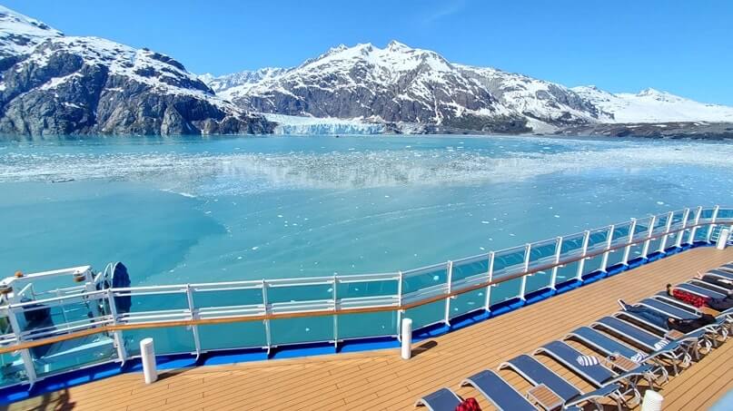 majestic princess, outside deck, stairs and more stairs from lido deck back of the ship. princess cruise ship outdoor public viewing area