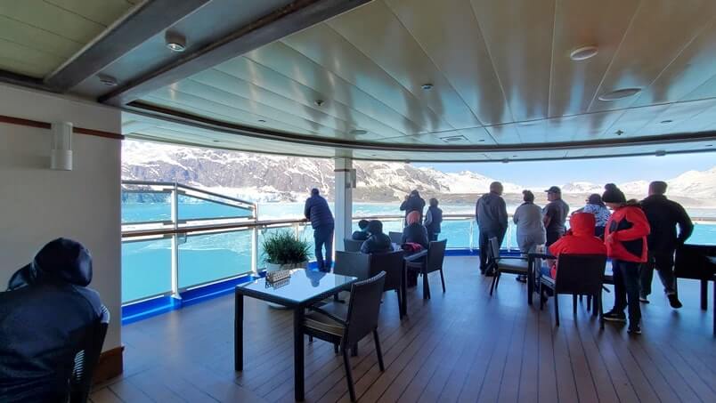majestic princess, outside lido deck, back of ship. princess cruise ship outdoor public viewing area