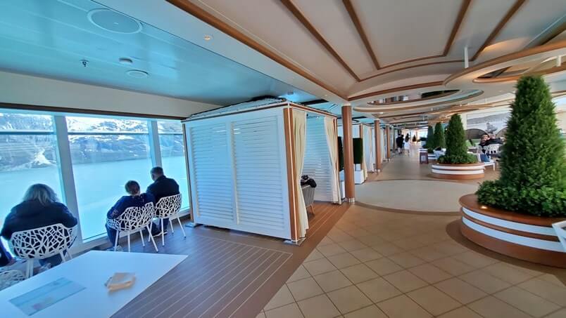 majestic princess hollywood conservatory on princess cruise ship. inside viewing area