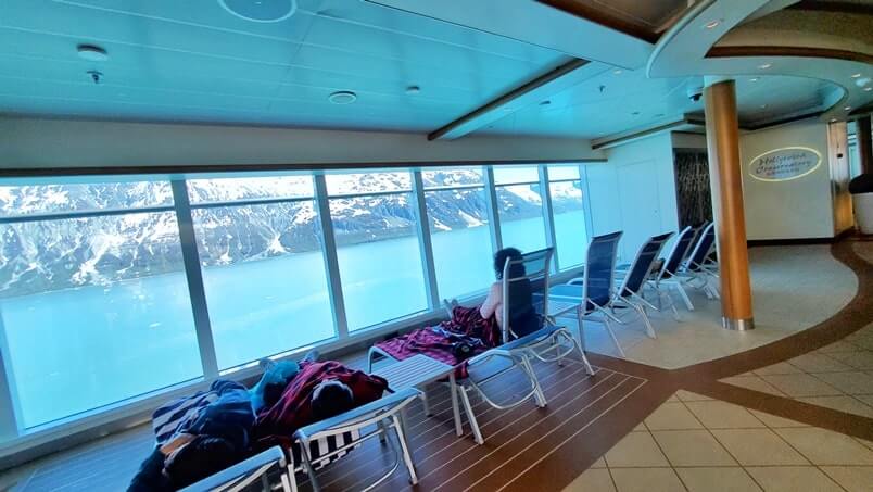 majestic princess hollywood conservatory on princess cruise ship. inside viewing area