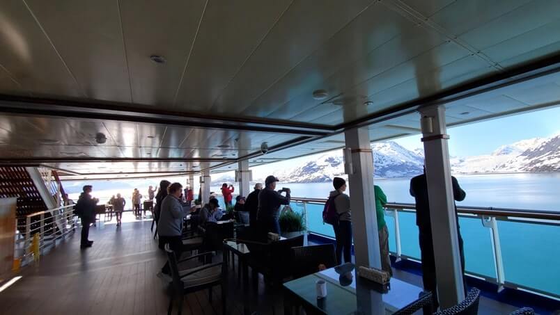 majestic princess, outside lido deck, back of ship. princess cruise ship outdoor public viewing area