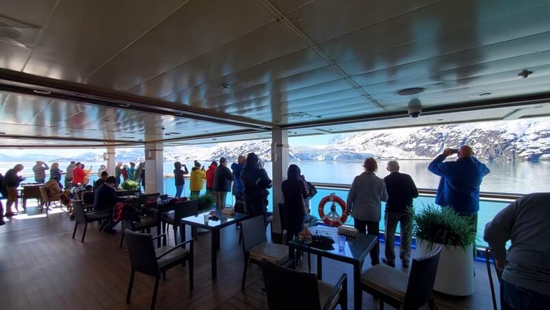 majestic princess, outside lido deck, back of ship. princess cruise ship outdoor public viewing area