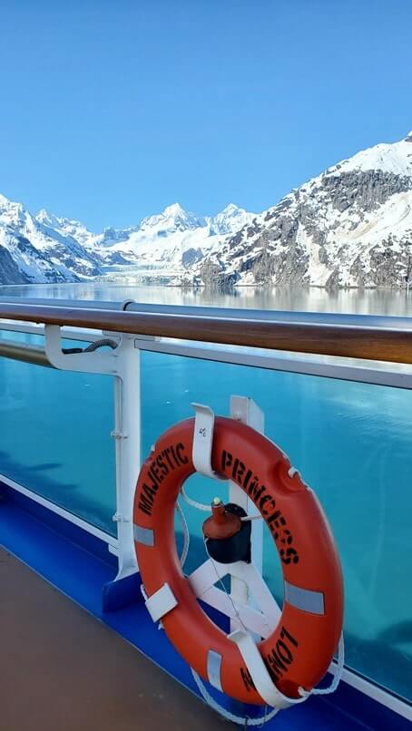 majestic princess, outside, towards back of ship. princess cruise ship outdoor public viewing area