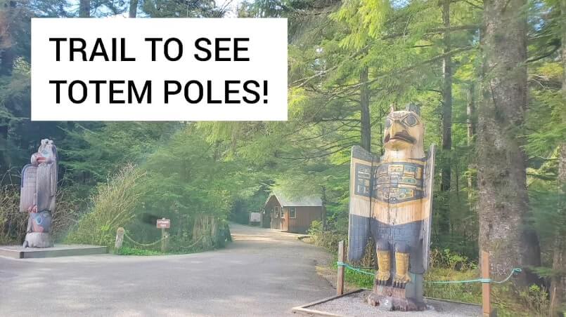 totem poles near ketchikan cruise port. bus to totem poles in ketchikan