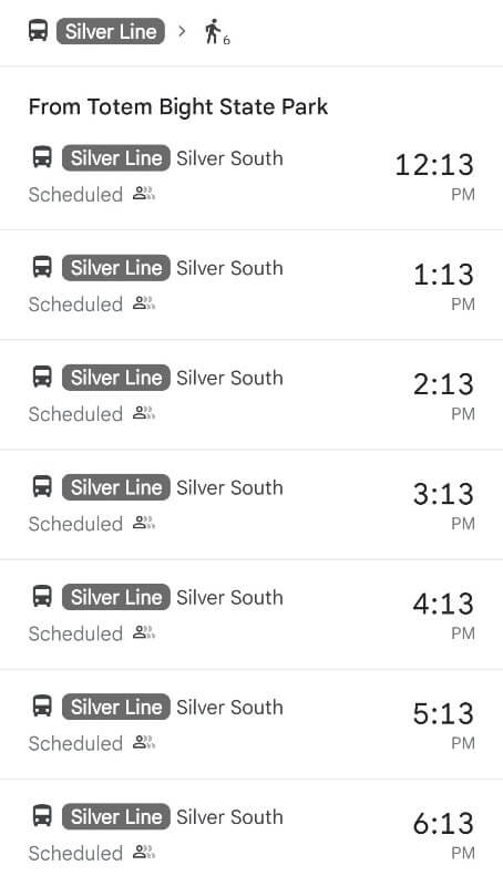 totem bight state park to ketchikan cruise port bus timings