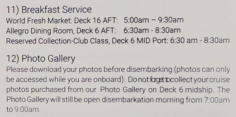 whittier disembarkation information