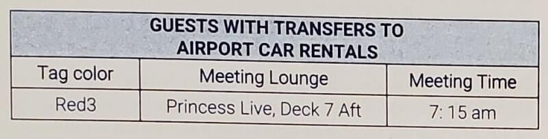 whittier disembarkation times. what time can you get off the cruise ship in whittier