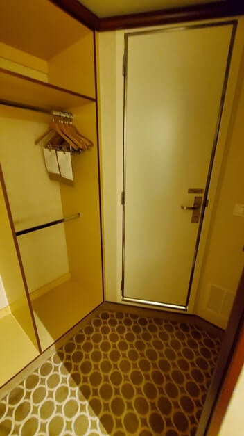 hallway to cruise ship bathroom on princess