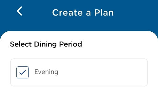 how to make princess cruise dining reservations on the app. princess evening dinner reservations