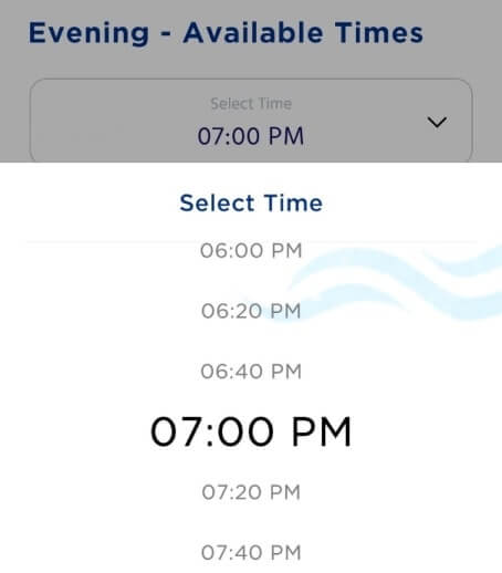 princess cruise dining reservations, main dining room hours. dinner reservation time