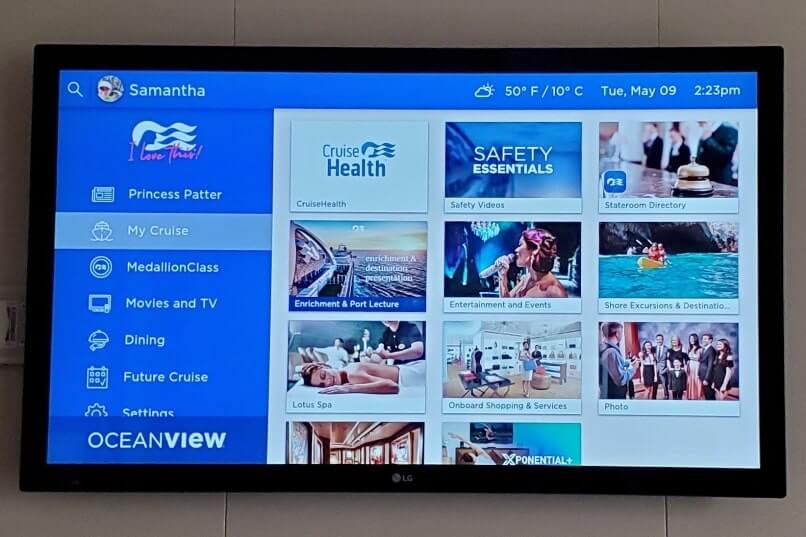 TV in a Princess cruise ship cabin?! ⚓ What can you watch on TV in your