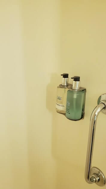 do you need to bring shampoo on a princess cruise ship? inside princess cruise bathroom in cabin