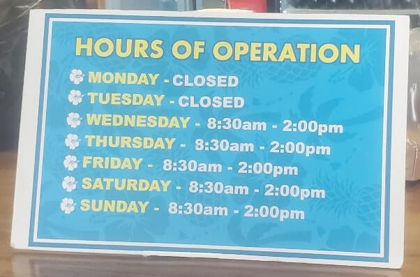 hanauma bay food hours
