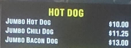 menu hanauma bay hot dog