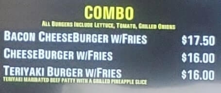menu hanauma bay food cost