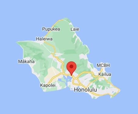 leonards bakery location map aiea. pearl ridge shopping center. malasadamobile food truck near pearl harbor, oahu, hawaii