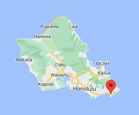 leonards bakery location map hawaii kai. koko marina shopping center. malasadamobile food truck near hanauma bay, koko head hike. oahu, hawaii