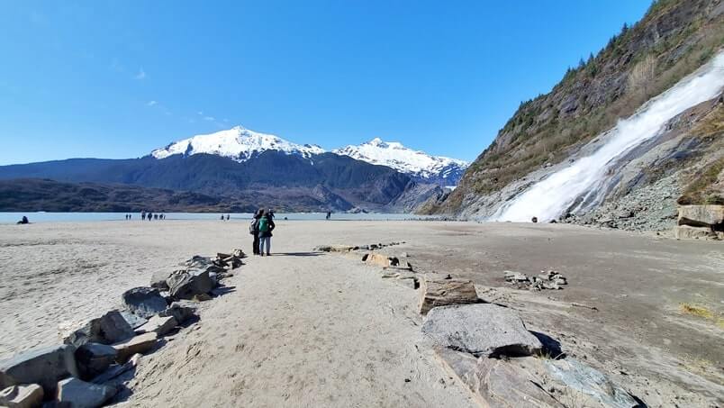 nugget falls, best juneau waterfall hike, mendenhall glacier