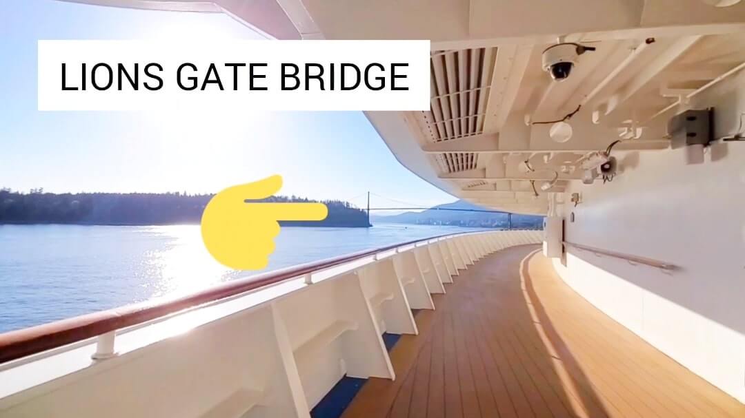 lions gate bridge, vancouver cruise