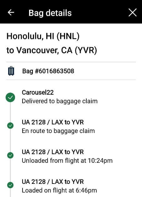 united airlines baggage tracker. how to track checked bags on united app