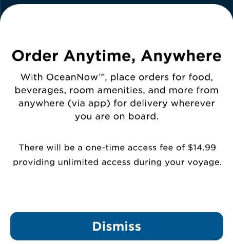 order beer for room service, princess cruise drinks