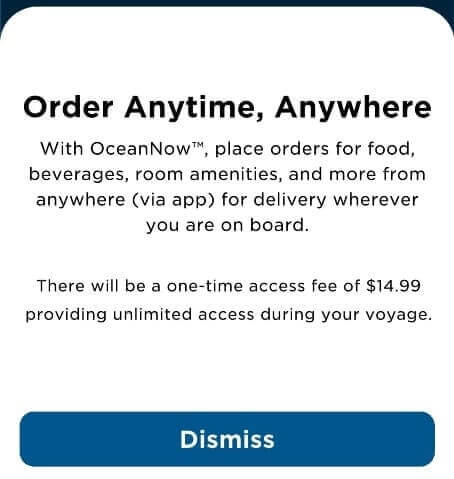 cocktails on a cruise ship. princess cruise cocktail menu for room service and delivery