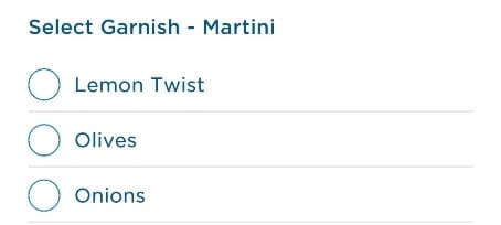 how to order martini on princess cruise