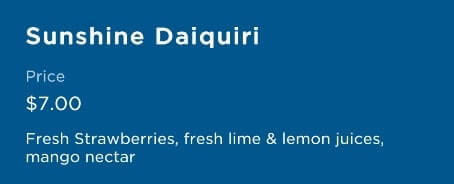 princess cruise sunshine daiquiri ingredients