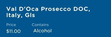 princess cruise sparking wine list