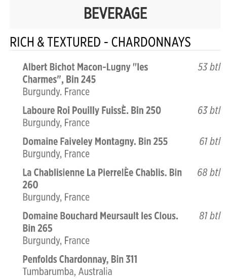 princess cruise wine list. dining room wine menu mdr dinner