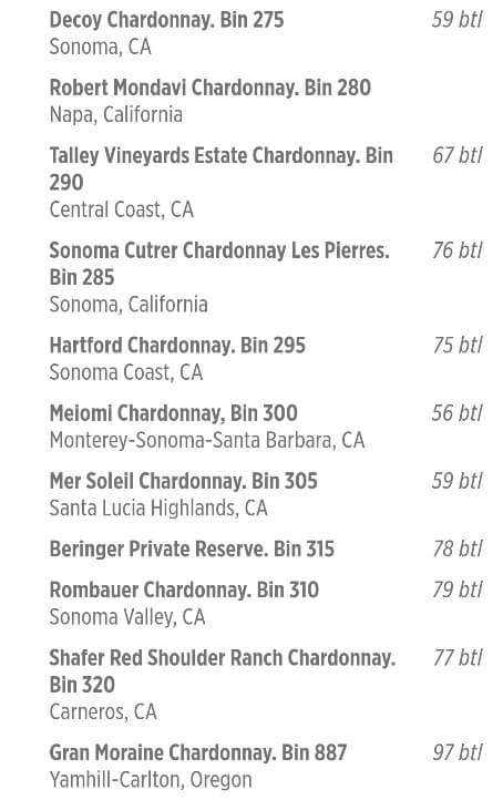 princess cruise wine list. dining room wine menu mdr dinner