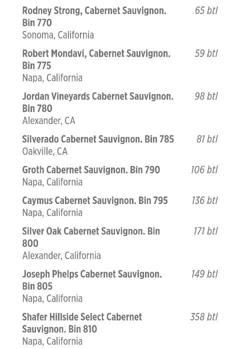 princess cruise wine list. dining room wine menu mdr dinner