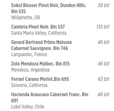 princess cruise wine list. dining room wine menu mdr dinner